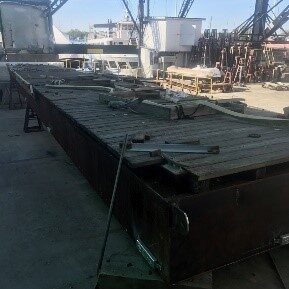 derecktor shipyards new flotation foam on dock